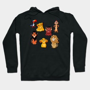 Lion king set characters, Simba lion, Timone and Pumba, Hoodie